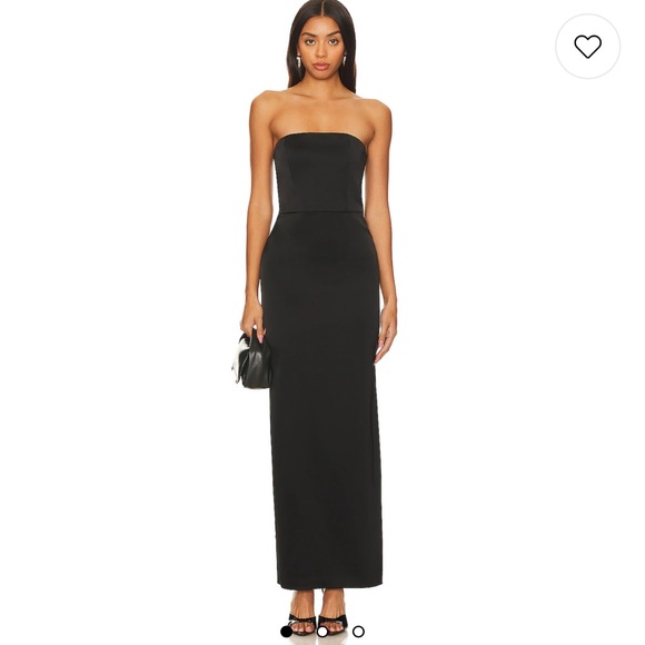 Alice + Olivia Doreen Black Strapless Maxi Dress -  threedaughtersproperties.com